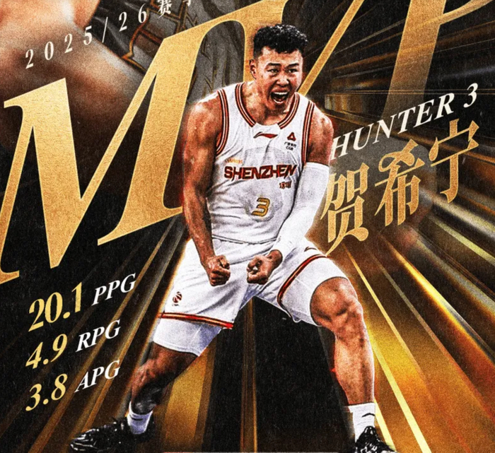 运动数据-收获CBA常规赛MVP，贺希宁感慨万千！|深圳队|cba联赛|篮板|大奖|球员_新浪体育_新浪新闻